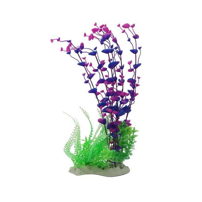 tall plastic fish tank plants Artificial Aquarium Extra Large Plastic Purple Aurea Plant