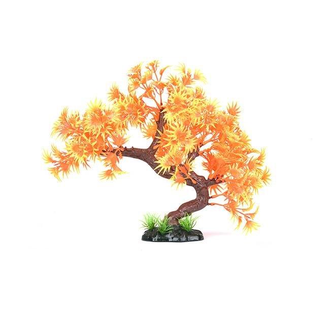 bonsai tree fish tank ornament Artificial Aquatic Fish Tanks Aquarium Large Bonsai Orange Autumn Tree