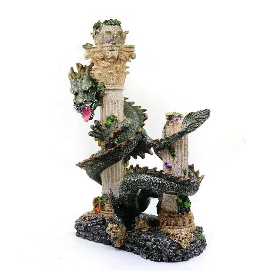 dragon fish tank accessories livelyfish Aquarium Statue Sandstone Ornaments Asian Decor for Freshwater Saltwater Tank Landscape Garden Decorations : Pet Supplies This unique ornament is certain to become a centerpiece of your underwater environment Aquarium Accessories Aztec Fish Tank