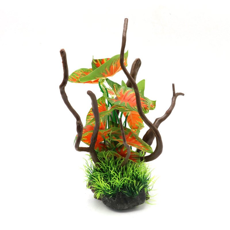 can i put spider plant in aquarium Medium Artificial Spider Wood & Caladium Ornament