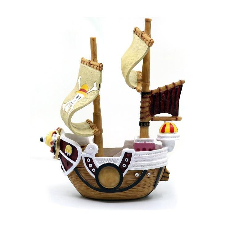 One Piece Anime Pirate Sailing Merry Go Ship Aquarium Decoration - Castle Dawn AquaticsAquarium Decor