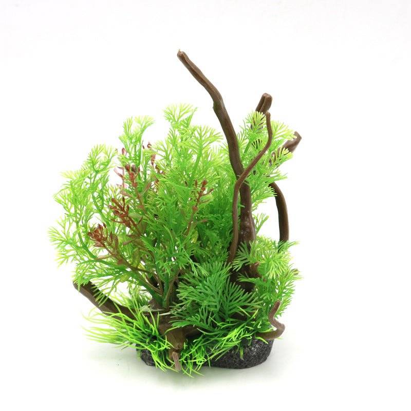 spider wood plant Artificial Aquarium Fish Tank Spiderwood & Mixed Plant Ornament
