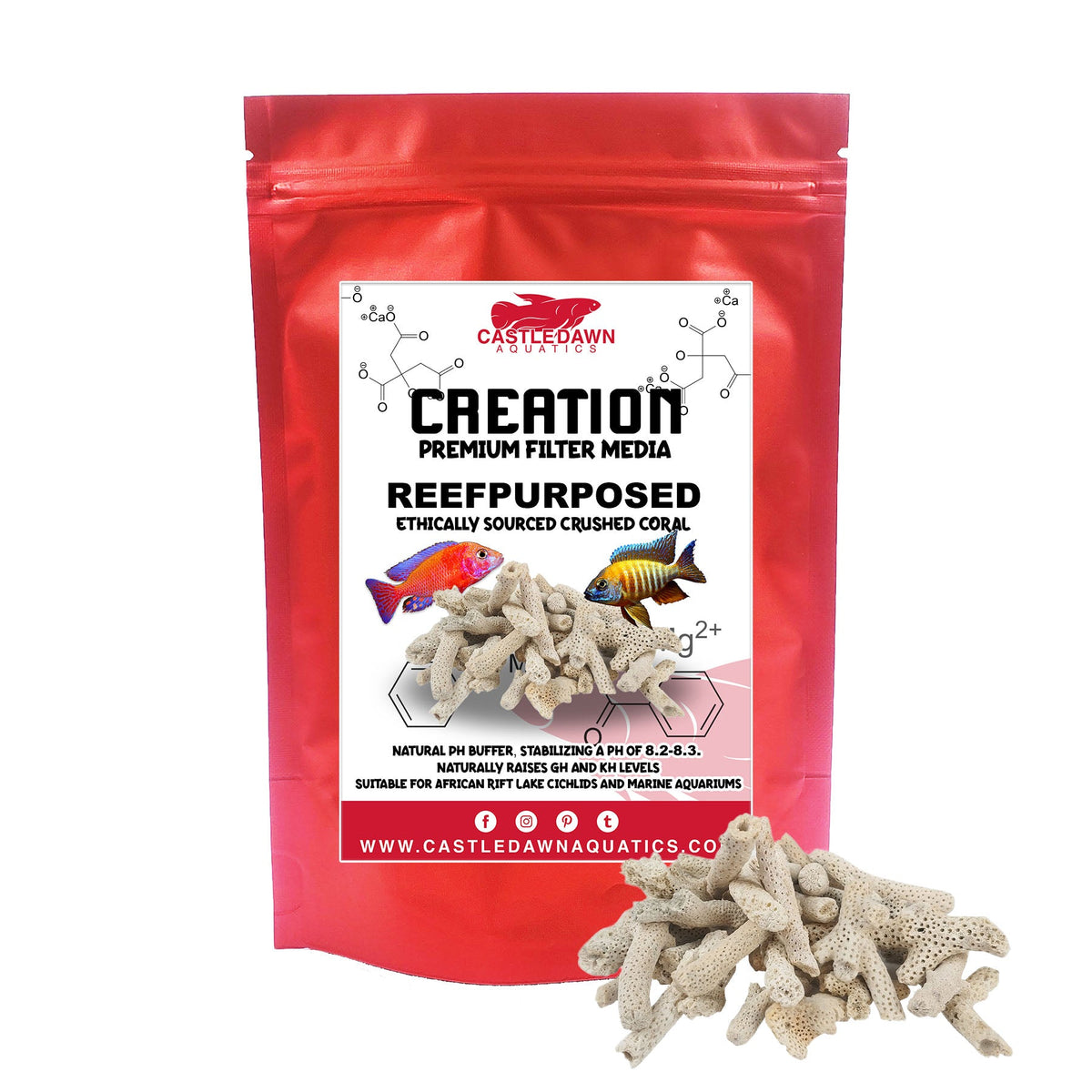 Aquarium Filter Media REFFPUROSED Ethical Crushed Coral Filter Media