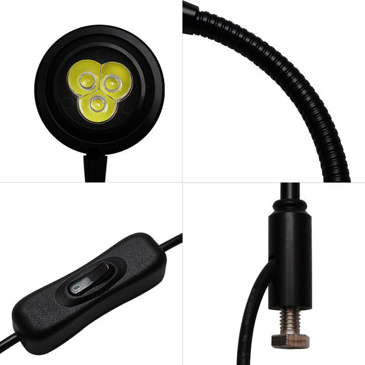 Black Nano Aquarium & Terrarium 9W LED Adjustable Light - Castle Dawn Aquatics