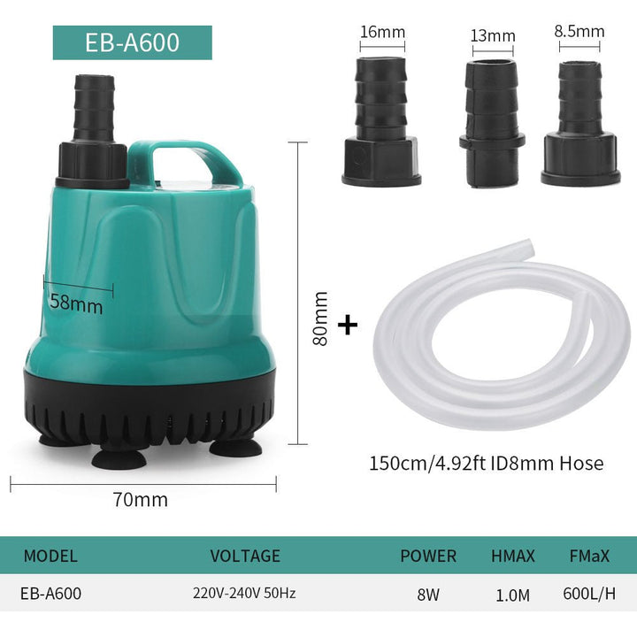 CDA Basics Aquarium Submersible Pump - Castle Dawn Aquatics