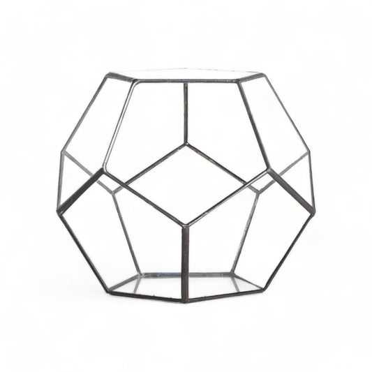 CDA Geometric Glass Open Dome Terrarium