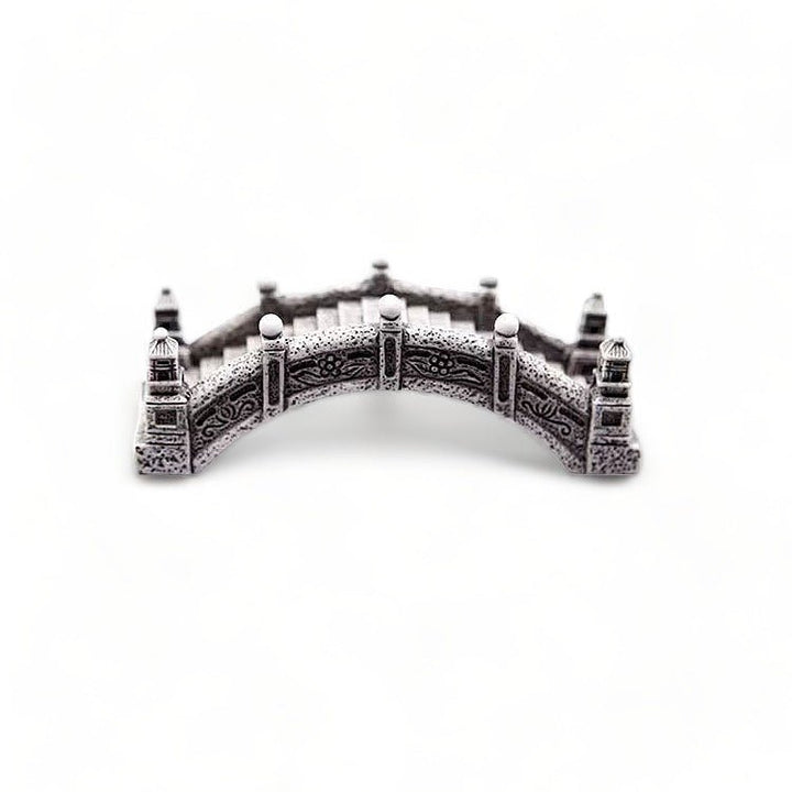 Miniature Chinese Style Flower Pattern Bridge - Castle Dawn Aquatics