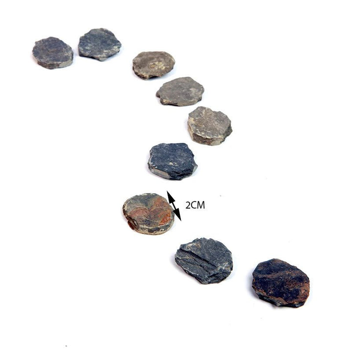 Miniature Natural Stone Pathway Stepping Stones Set of 10 - Castle Dawn Aquatics