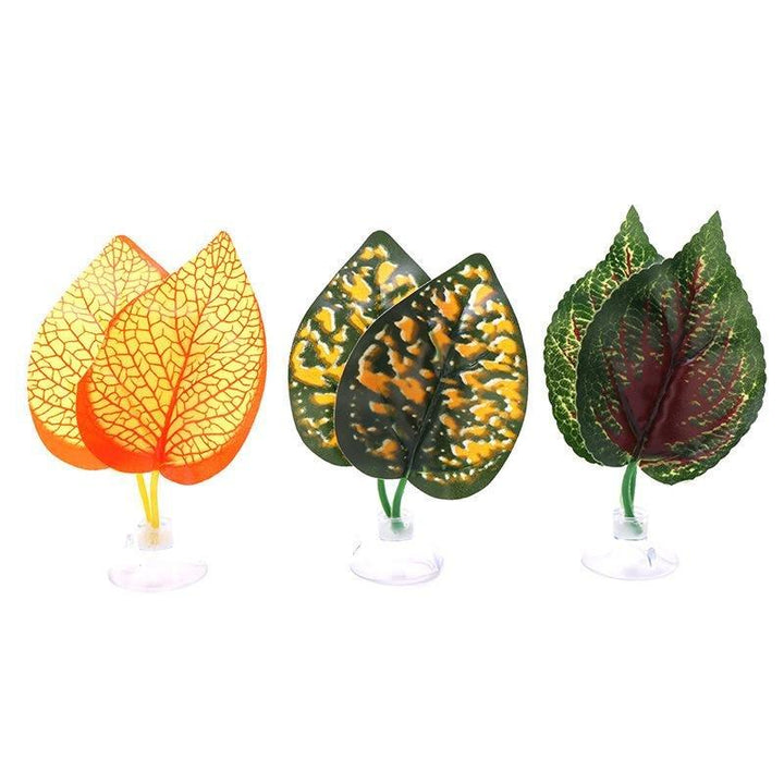 3 Piece Artificial Aquarium Silk Betta Bed Leaf Hammock - Castle Dawn AquaticsArtificial Aquarium Plastic Fish Tank Plants