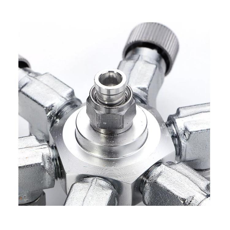 6 Way CO2 Distributor Splitter Regulator Check Valve - Castle Dawn AquaticsAquatic Aquarium Plant Care CO2 equipment