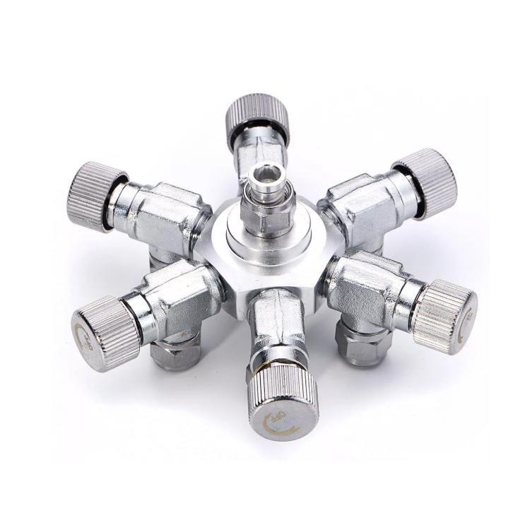 6 Way CO2 Distributor Splitter Regulator Check Valve - Castle Dawn AquaticsAquatic Aquarium Plant Care CO2 equipment
