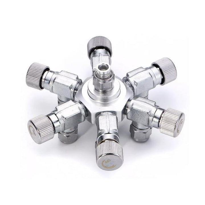 6 Way CO2 Distributor Splitter Regulator Check Valve - Castle Dawn AquaticsAquatic Aquarium Plant Care CO2 equipment