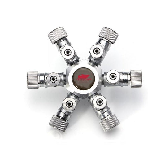 6 Way CO2 Distributor Splitter Regulator Check Valve - Castle Dawn AquaticsAquatic Aquarium Plant Care CO2 equipment