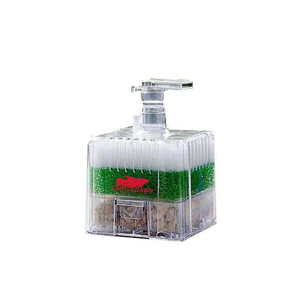 Air Driven Corner Multi-layer Sponge Filter with Media - Castle Dawn Aquatics