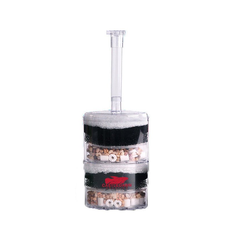Air Driven Corner Multi-layer Sponge Filter with Media - Castle Dawn Aquatics