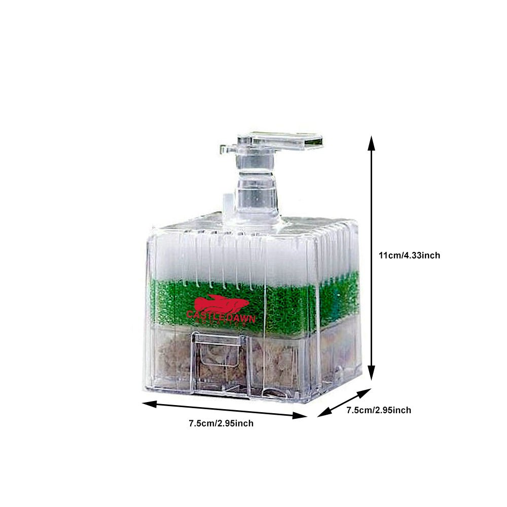 Air Driven Corner Multi-layer Sponge Filter with Media - Castle Dawn Aquatics