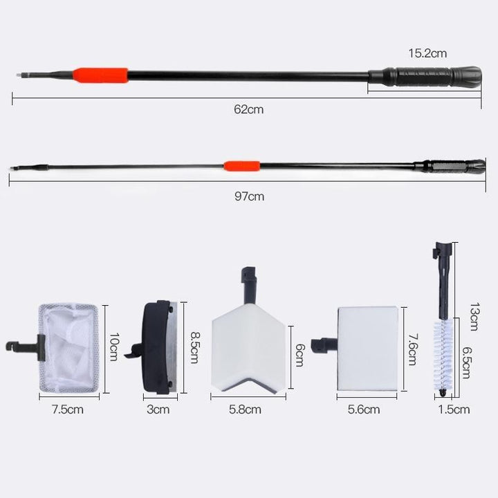 Aquarium Cleanging Tool, 6 in 1 Aquarium Cleaning Kit - Castle Dawn AquaticsAquarium Aquascaping Accessories Tools