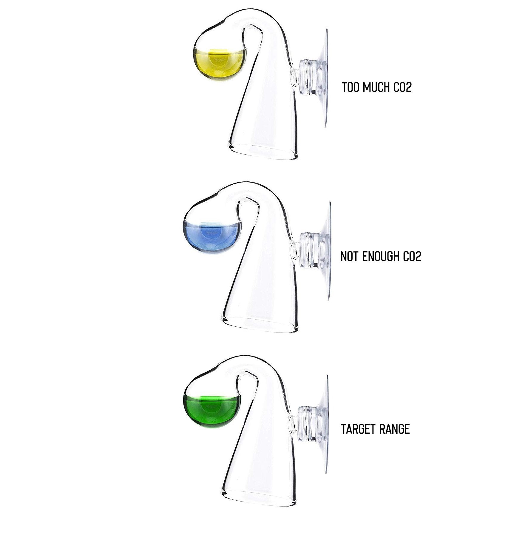 CO2 Accessories:: Aquarium Glass Co2 Drop Checker + 4dkh/PH Solution –  Castle Dawn Aquatics