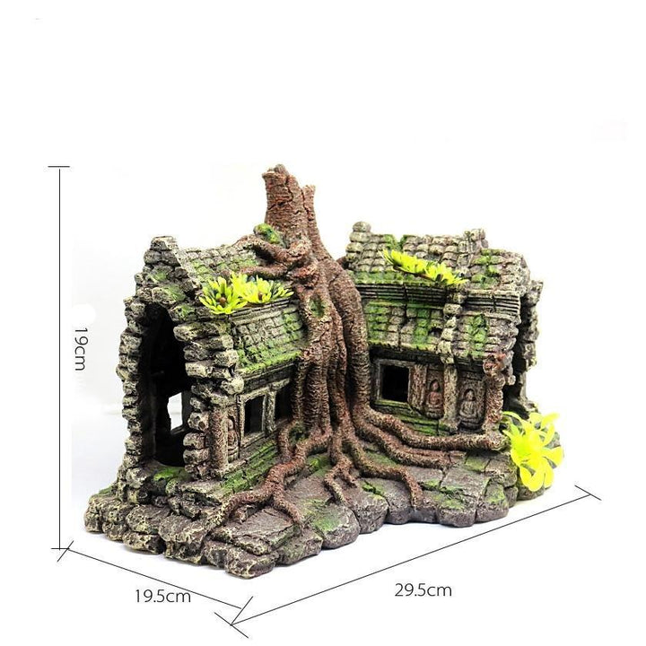 Aquarium Tree House Decoration Large Buddha Ta Prohm Temple - Castle Dawn AquaticsAquarium Decor