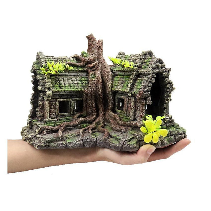 Aquarium Tree House Decoration Large Buddha Ta Prohm Temple - Castle Dawn AquaticsAquarium Decor