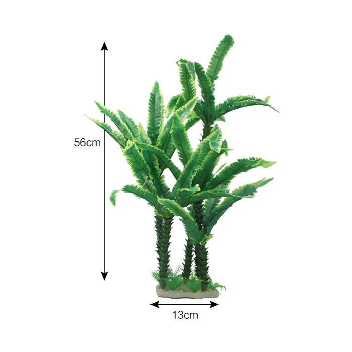 Artificial Aquarium Extra Large Plastic Silk Palm Plant - Castle Dawn AquaticsArtificial Aquarium Plastic Fish Tank Plants
