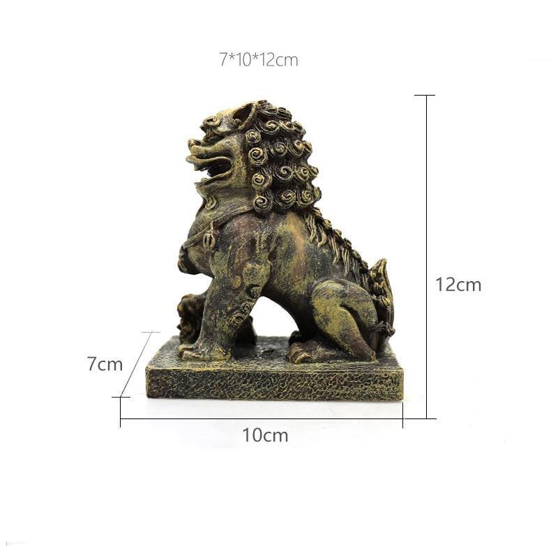 Castle Dawn Aquatics Aged Buddha Chinese Lion Fu Dog Ornament - Castle Dawn AquaticsAquarium Decor
