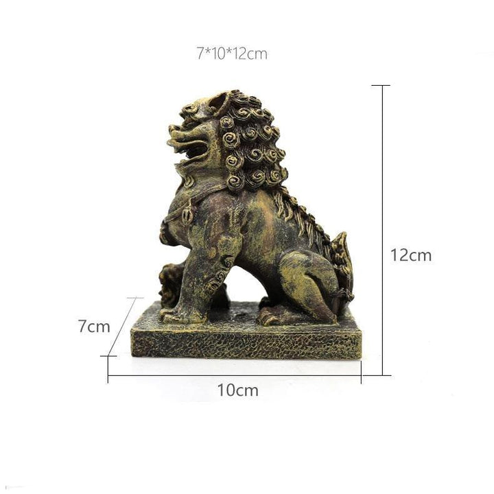 Castle Dawn Aquatics Aged Buddha Chinese Lion Fu Dog Ornament - Castle Dawn AquaticsAquarium Decor