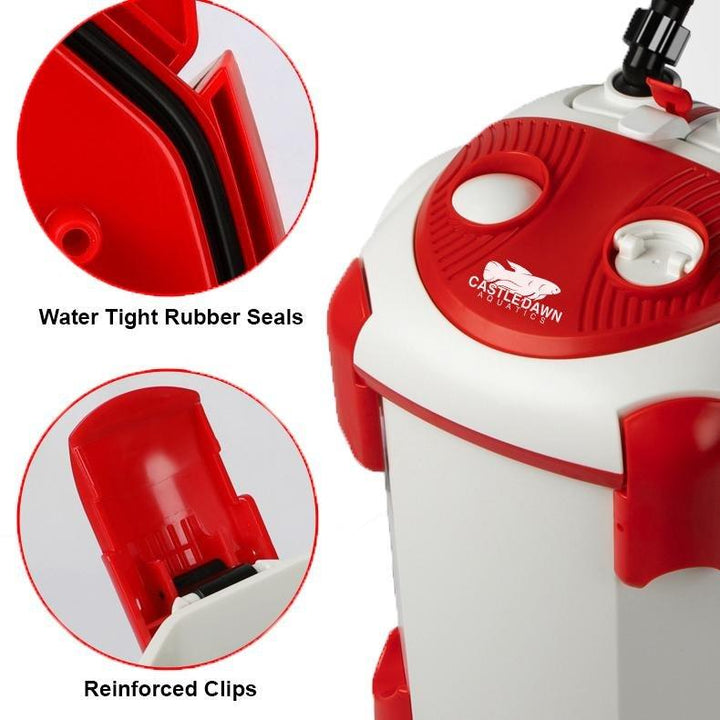 Castle Dawn Aquatics Auto Prime External Perfomance Canister Filter - Castle Dawn AquaticsAquarium Fish Tank Filter And Pumps