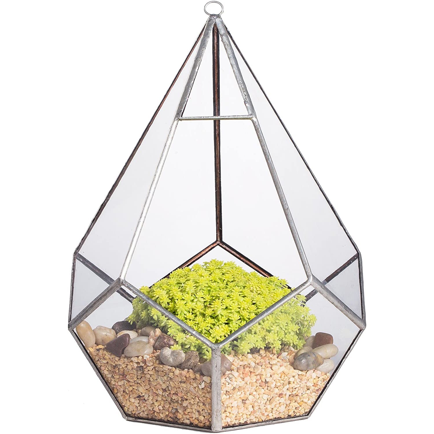 CDA Geometric Glass Open Hanging Terrarium - Castle Dawn Aquatics