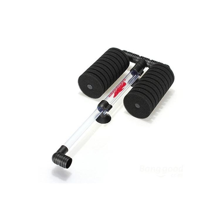 Double Barrel Black Layered Bio Sponge Filter For Up To 50 Gallons - Castle Dawn AquaticsAquarium Fish Tank Filter And Pumps
