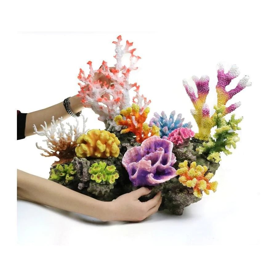 Eco-friendly Aquarium Artificial Extra Large Coral Reef Decoration Full Set of 3 - Castle Dawn Aquatics