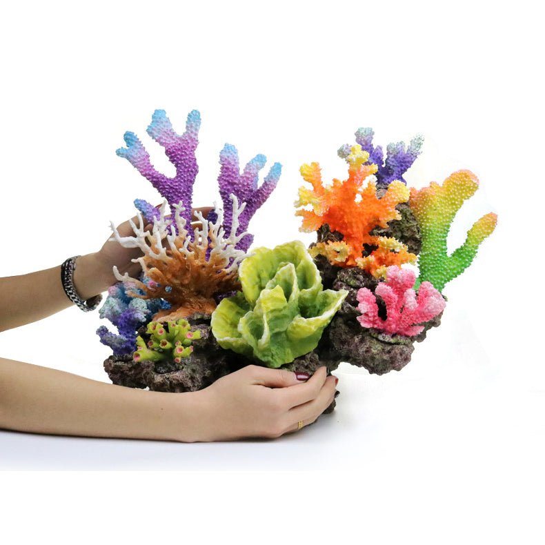 Eco-friendly Aquarium Artificial Extra Large Coral Reef Decoration Full Set of 3 - Castle Dawn Aquatics