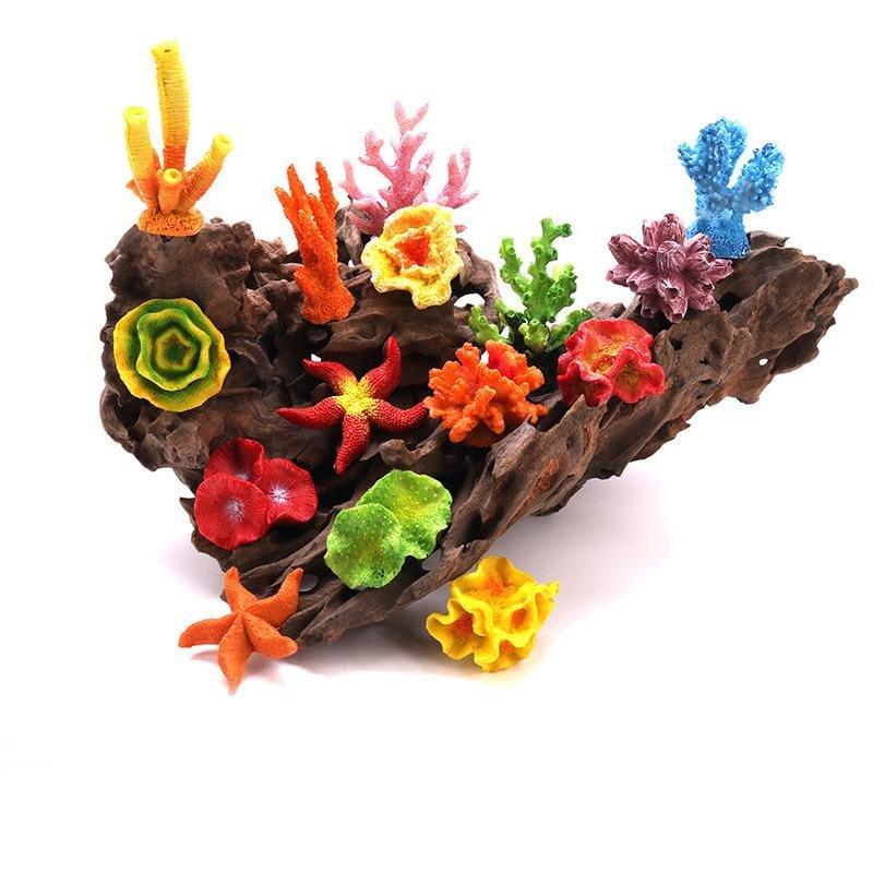 Eco-friendly Artificial Coral Reef Decoration 16 Piece Complete Set - Castle Dawn AquaticsAquarium Decor
