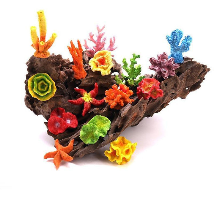 Eco-friendly Artificial Coral Reef Decoration 16 Piece Complete Set - Castle Dawn AquaticsAquarium Decor