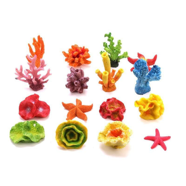 Eco-friendly Artificial Coral Reef Decoration 16 Piece Complete Set - Castle Dawn AquaticsAquarium Decor