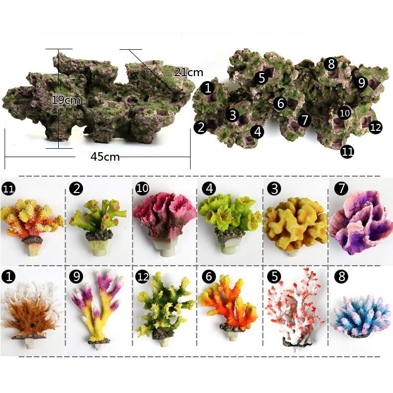 Eco-friendly Artificial Extra Large Coral Reef Decoration Complete Set - Castle Dawn AquaticsAquarium Decor