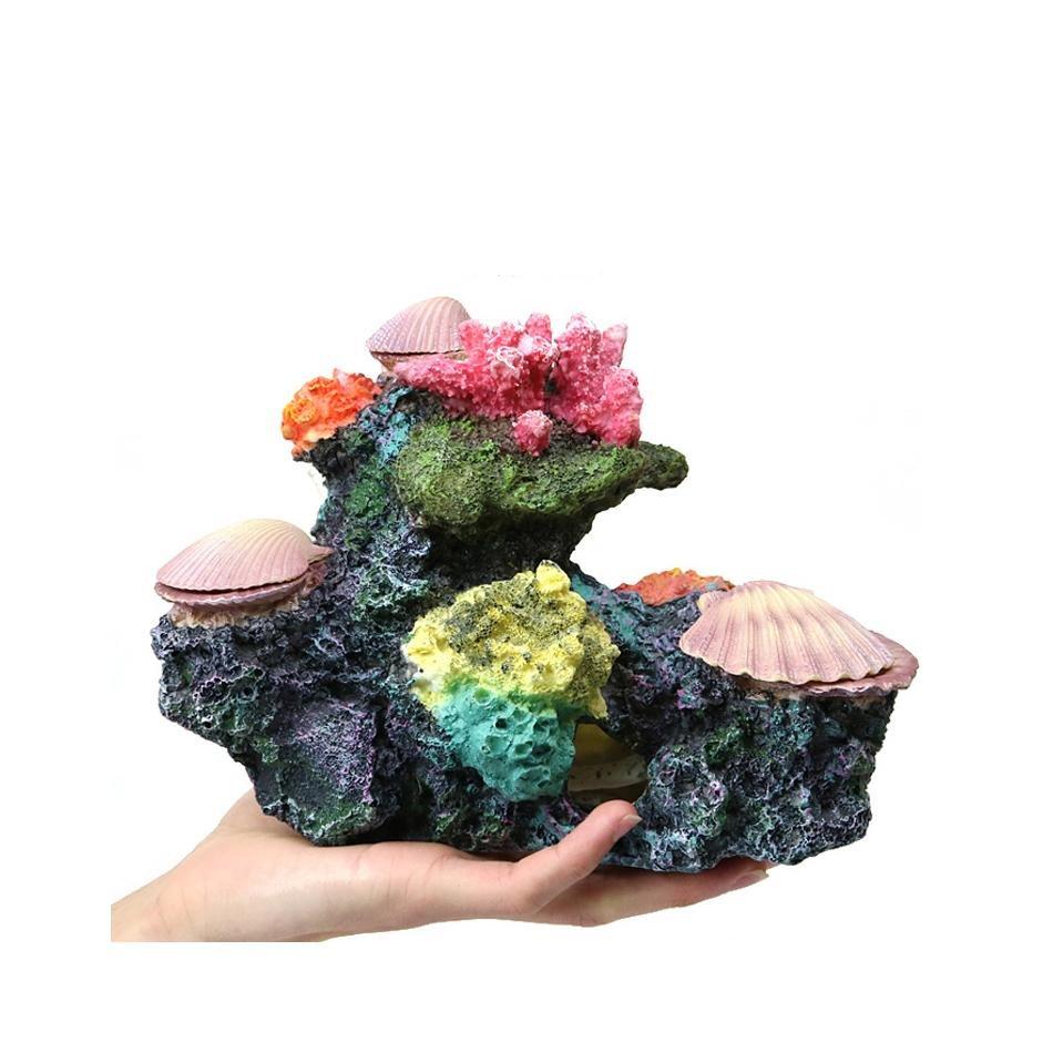 Ecofriendly Polyresin Coral Reef Ornament for Fish Tank Aquarium