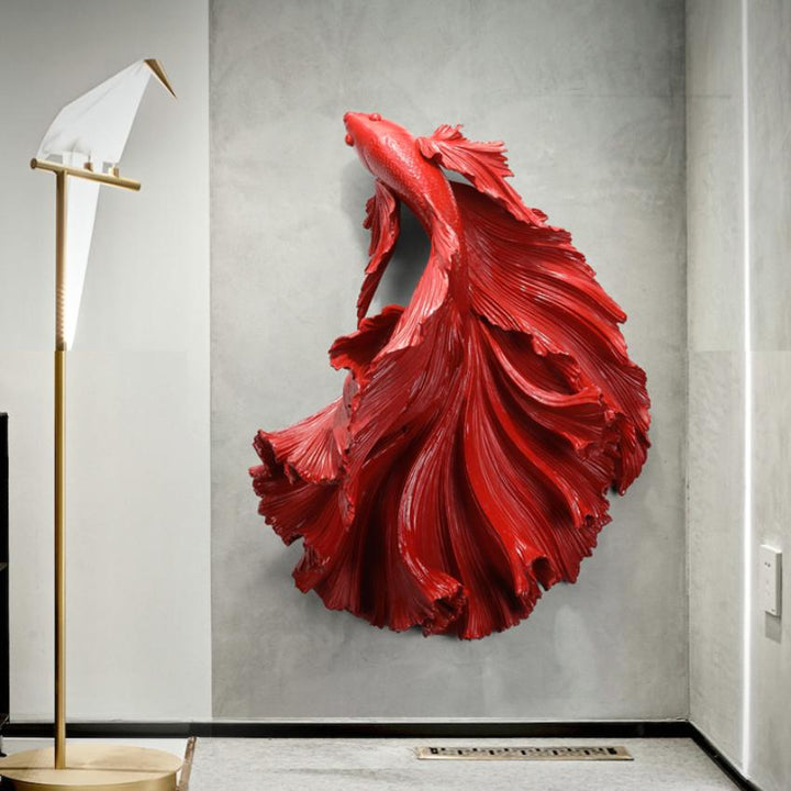 Extra Large Betta Fighter Fish Hanging Wall Figures - Castle Dawn AquaticsHome Decor