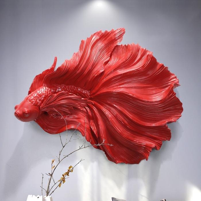 Extra Large Betta Fighter Fish Hanging Wall Figures - Castle Dawn AquaticsHome Decor