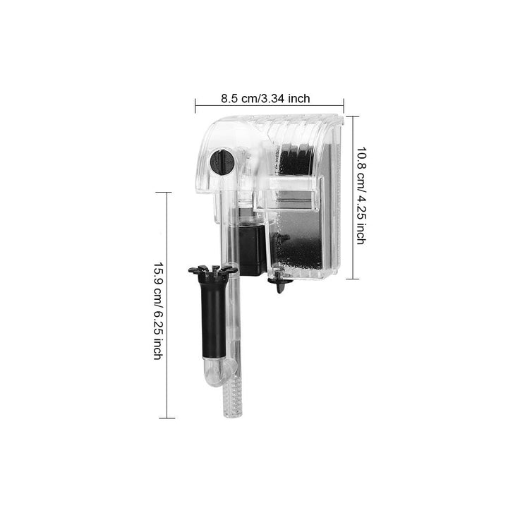 Hang On Back HOB Filter With Surface Skimmer 250 L/H - Castle Dawn Aquatics