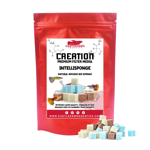 INTELLISPONGE Infused Bio Sponge Filter Media 1 Litre bag - Castle Dawn Aquatics