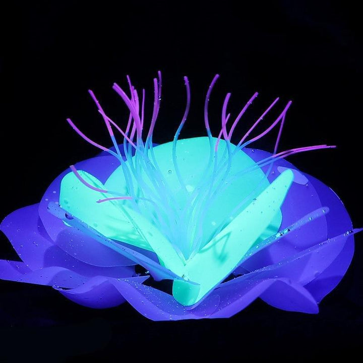 Large Artificial Glowing Butterfly Coral Plant - Castle Dawn AquaticsArtificial Aquarium Plastic Fish Tank Plants