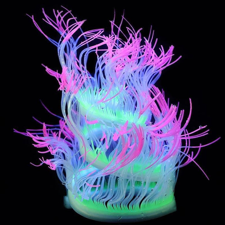 Large Artificial Glowing Coral Sea Anemone - Castle Dawn AquaticsArtificial Aquarium Plastic Fish Tank Plants