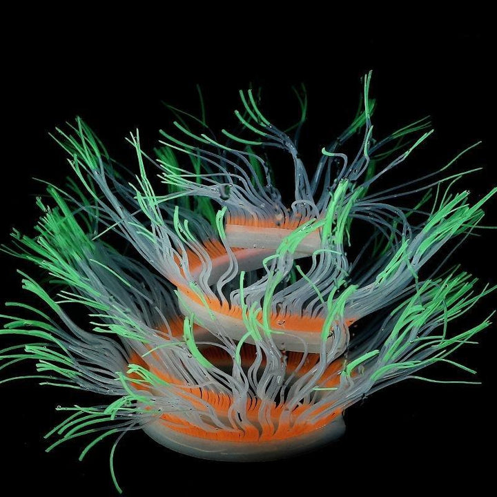Large Artificial Glowing Coral Sea Anemone - Castle Dawn AquaticsArtificial Aquarium Plastic Fish Tank Plants