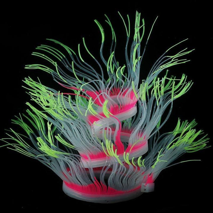 Large Artificial Glowing Coral Sea Anemone - Castle Dawn AquaticsArtificial Aquarium Plastic Fish Tank Plants