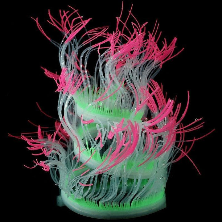 Large Artificial Glowing Coral Sea Anemone - Castle Dawn AquaticsArtificial Aquarium Plastic Fish Tank Plants