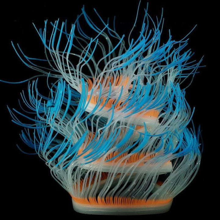 Large Artificial Glowing Coral Sea Anemone - Castle Dawn AquaticsArtificial Aquarium Plastic Fish Tank Plants