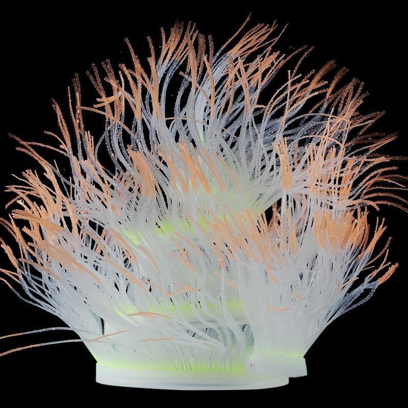 Large Artificial Glowing Coral Sea Anemone - Castle Dawn AquaticsArtificial Aquarium Plastic Fish Tank Plants