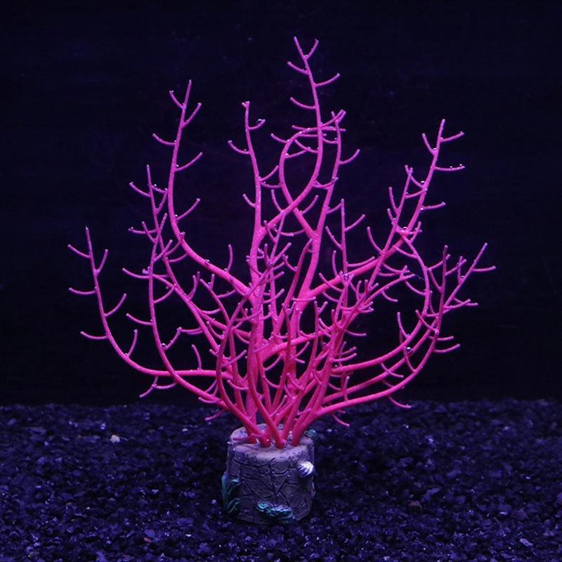 Large Artificial Glowing Coral Sea Fan Plant - Castle Dawn AquaticsArtificial Aquarium Plastic Fish Tank Plants