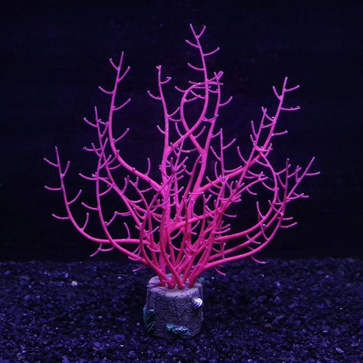 Large Artificial Glowing Coral Sea Fan Plant - Castle Dawn AquaticsArtificial Aquarium Plastic Fish Tank Plants